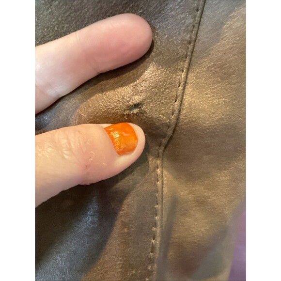 Vintage 60s 70s Leather Bomber Jacket Military Patches USAF Air Force Military - Picture 10 of 16